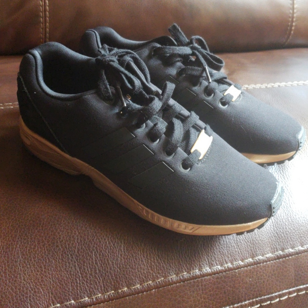 Adidas Zx flux  black and gold